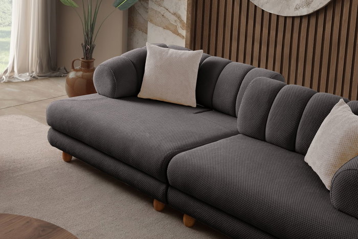 Atelier Del Sofa Gloria - Sofá de 3 Plazas Antracita